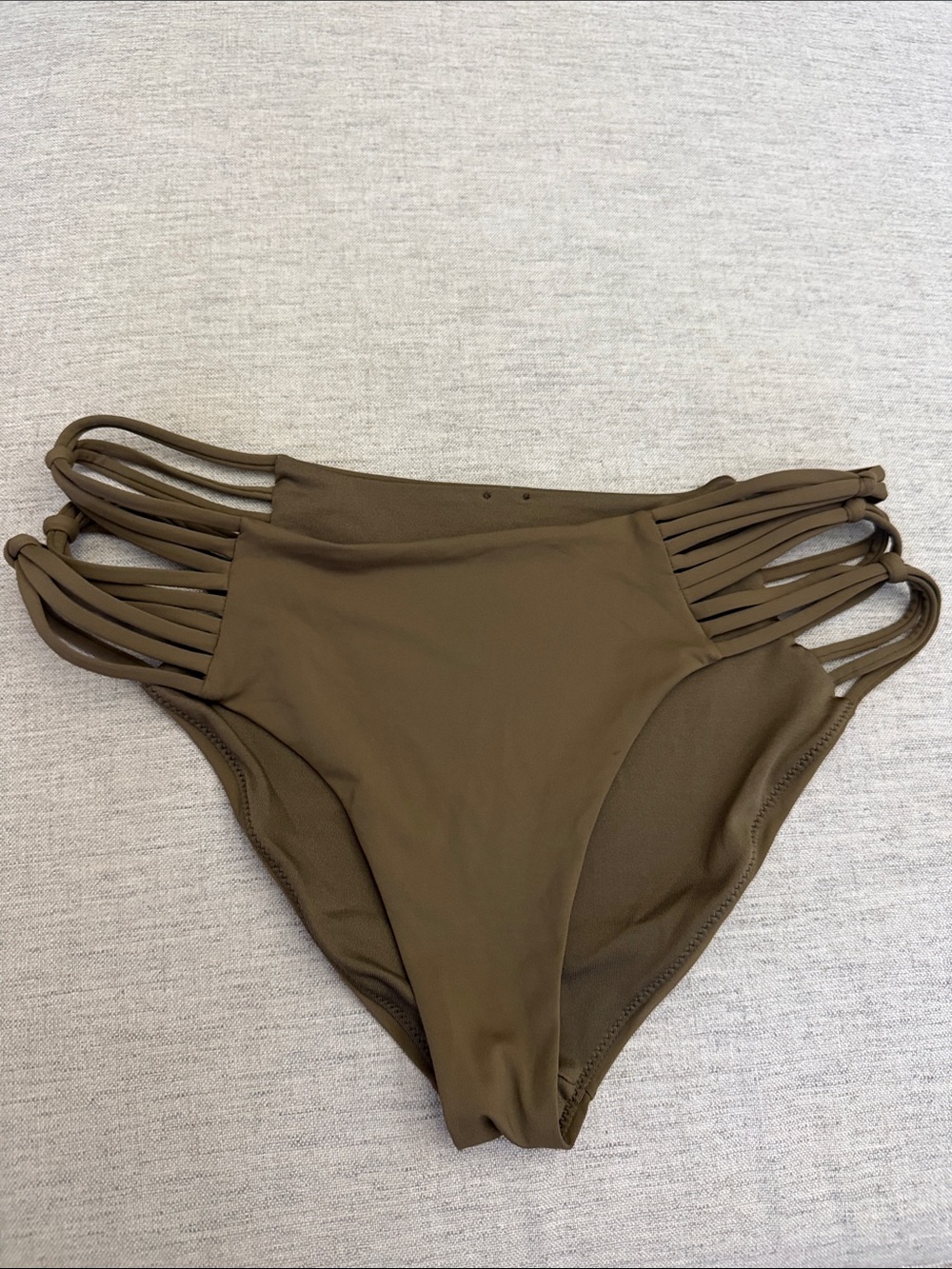 O'Neill Olive Boulder Multi-Strap mid Waist Bikini Bottoms